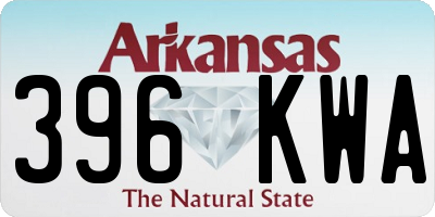 AR license plate 396KWA
