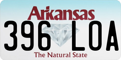 AR license plate 396LOA