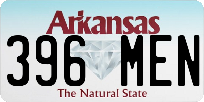 AR license plate 396MEN