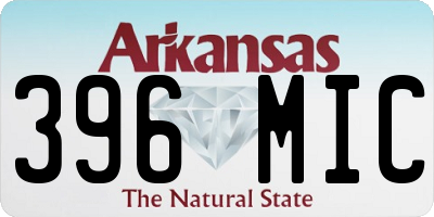 AR license plate 396MIC