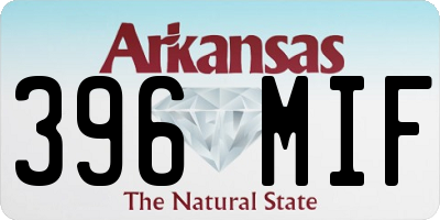 AR license plate 396MIF