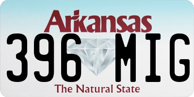 AR license plate 396MIG