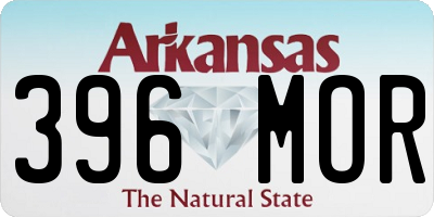 AR license plate 396MOR