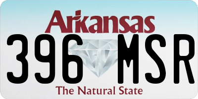 AR license plate 396MSR