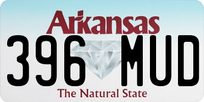 AR license plate 396MUD
