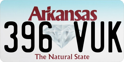 AR license plate 396VUK