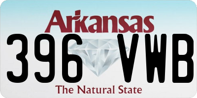 AR license plate 396VWB