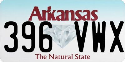 AR license plate 396VWX