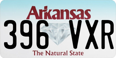 AR license plate 396VXR