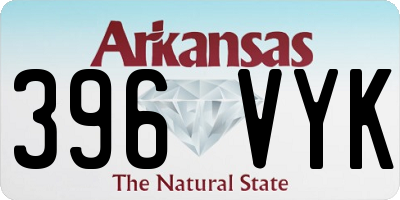 AR license plate 396VYK