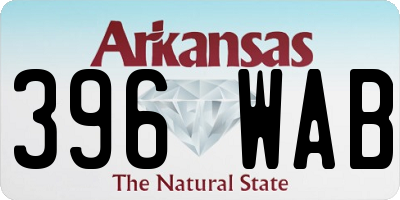 AR license plate 396WAB