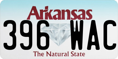 AR license plate 396WAC