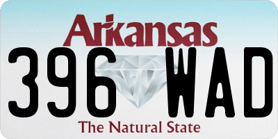AR license plate 396WAD