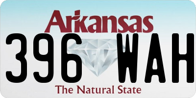 AR license plate 396WAH