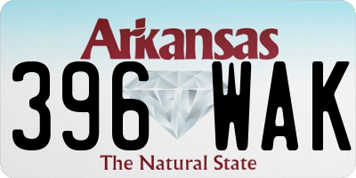 AR license plate 396WAK