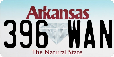 AR license plate 396WAN