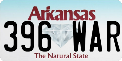 AR license plate 396WAR