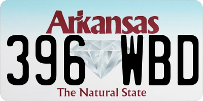 AR license plate 396WBD