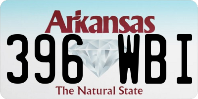 AR license plate 396WBI