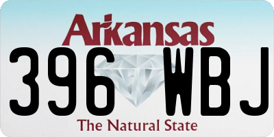 AR license plate 396WBJ