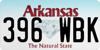 AR license plate 396WBK