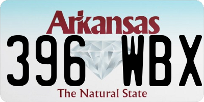 AR license plate 396WBX