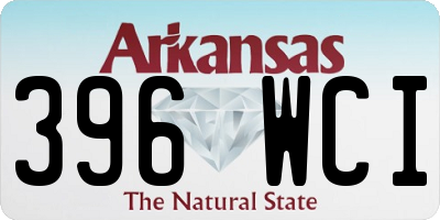 AR license plate 396WCI