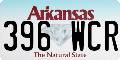 AR license plate 396WCR