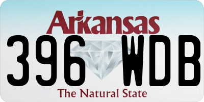 AR license plate 396WDB