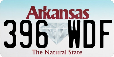 AR license plate 396WDF