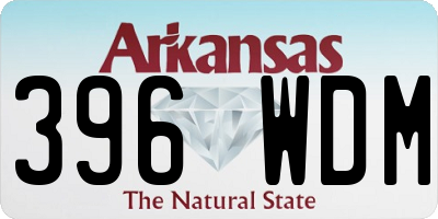 AR license plate 396WDM