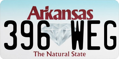AR license plate 396WEG