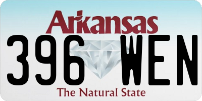 AR license plate 396WEN