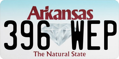 AR license plate 396WEP