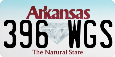 AR license plate 396WGS