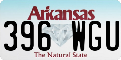 AR license plate 396WGU