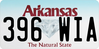 AR license plate 396WIA