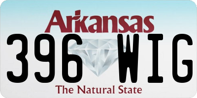 AR license plate 396WIG