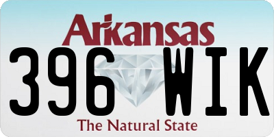 AR license plate 396WIK