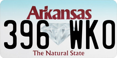 AR license plate 396WKO