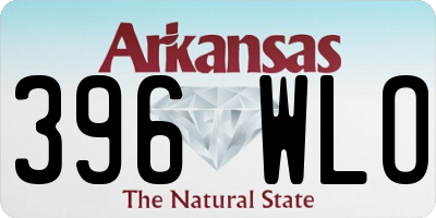 AR license plate 396WLO
