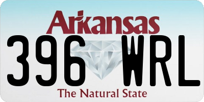 AR license plate 396WRL