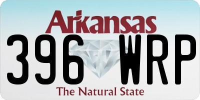 AR license plate 396WRP