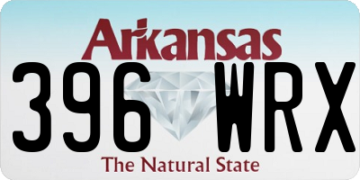AR license plate 396WRX