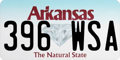 AR license plate 396WSA