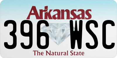 AR license plate 396WSC