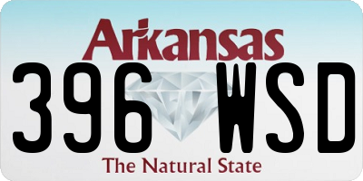 AR license plate 396WSD