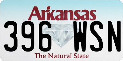 AR license plate 396WSN