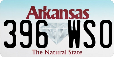 AR license plate 396WSO