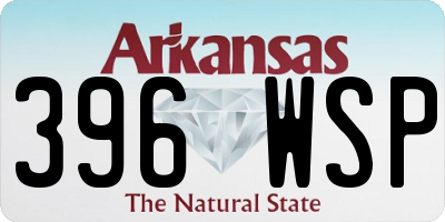 AR license plate 396WSP